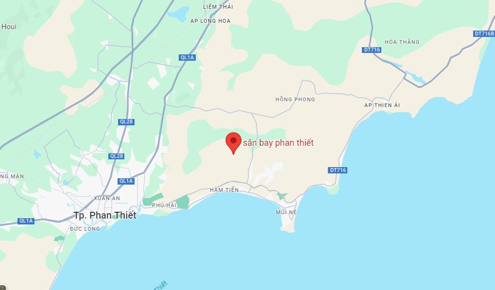 vị trí sân bay Phan Thiết | Bình Thuận Info