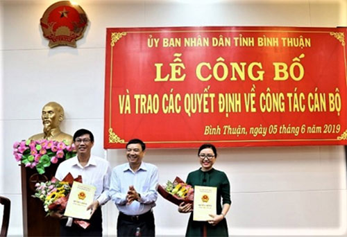 Bổ nhiệm cán bộ Bình Thuận